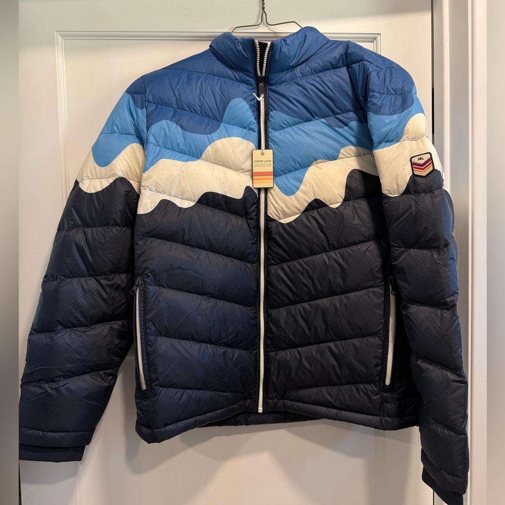 Marine Layer Archive Blue Alps jacket Men's Large 
New with tags